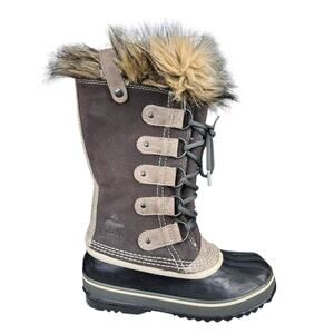Sorel Women’s Joan Of Arctic Brown Suede Winter Boot Size US 6